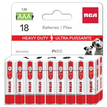 RCA Pile AAA ultra puissante - Paquet de 18