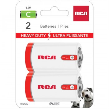 RCA C Heavy Duty Battery - Pack of 2