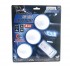 PowerDEL Set of 3 Magnetic Touch LED Lights with Remote - White