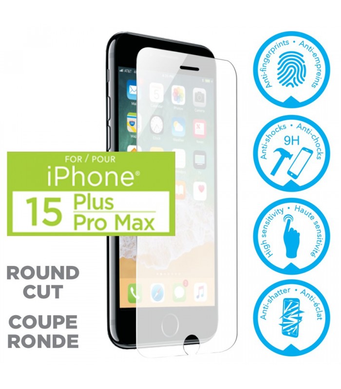 eLink Verre de protection - iPhone 15 Plus / 15 Pro Max