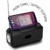 Escape 8W Solar Powered Rechargeable WirelessTWS Speaker with FM Radio, two LED lights and microphone