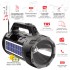 Escape Haut-parleur solaire sans fil TWS avec deux torches, radio FM et microphone, étanche IP33