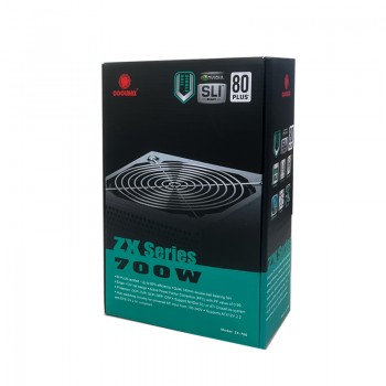 Coolmax ZX-700 Bloc d'alimentation 700 W ATX12V v2.2 / EPS12V v2.91 compatible SLI, compatible CrossFire, certifiée 80 PLUS PFC actif