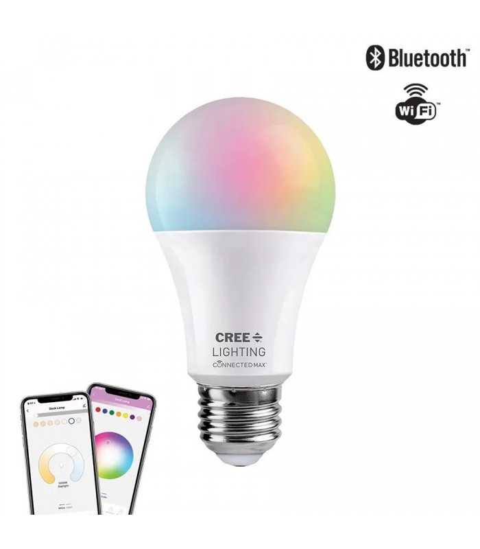 Ampoule A19 DEL intelligente Wi-Fi et Bluetooth - 120 V - 9 W - E26 - TCC ajustable et RVB