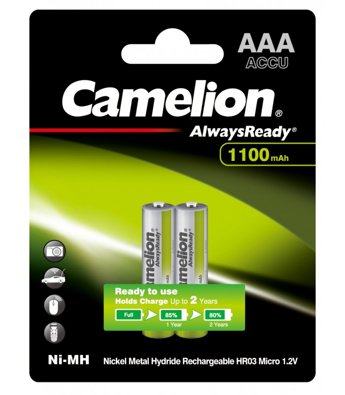 Pile Rechargeable 2*AAA 600mAh Ni-MH de Camelion