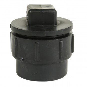 ABS Cleanout With Plug 1-1/2 in Black