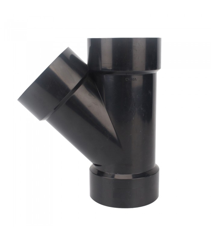 Raccord en Y ABS 1-1/2 po Noir