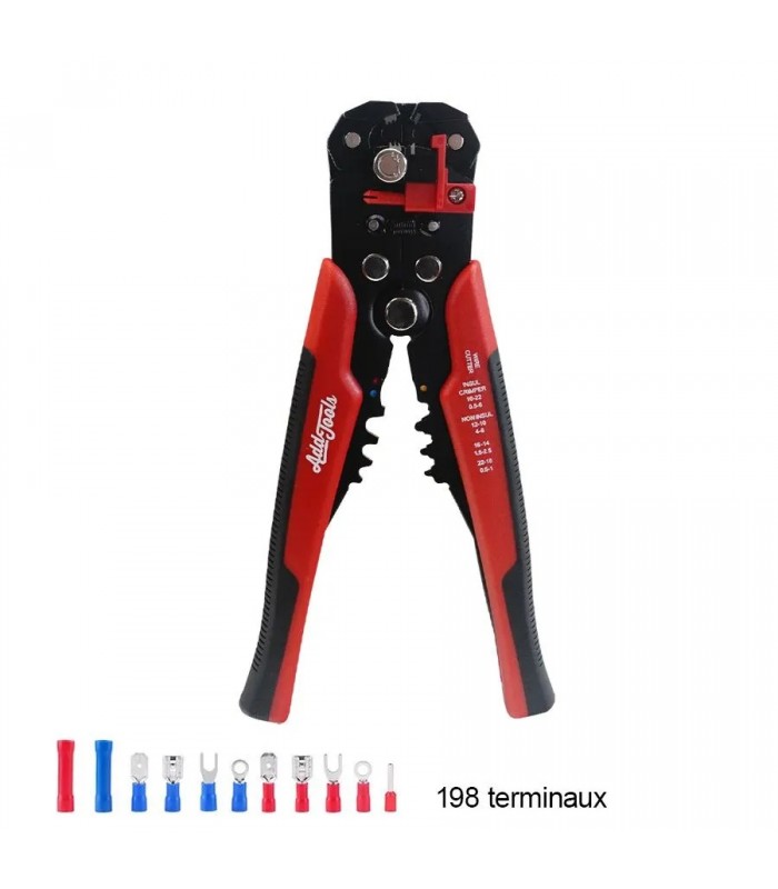 AddTools 3-in-1 Crimp Set Tool with Terminals - 22-10 AWG - 199 Pieces