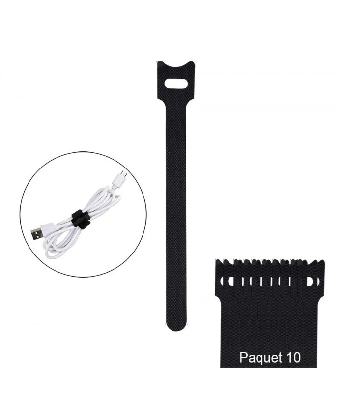 AddTools 7.9-Inches (200 mm) Reusable Velcro Cable Ties - Pack of 10