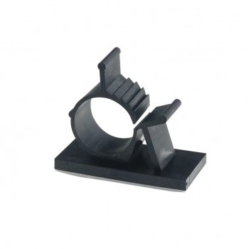AddTools Adjustable Self-Adhesive Clamp for 12.6 mm to 14.4 mm Cable - Black - 10-Pack