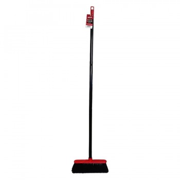 AddTools Balai avec manche de 120 cm en 3 sections - Rouge et noir