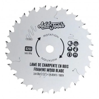 AddTools Circular Saw Blade for Framing - 24 T - 7-1/4 in.