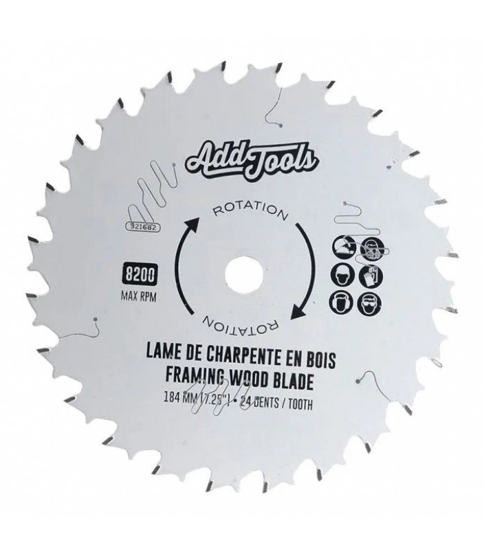 AddTools Circular Saw Blade for Framing - 24 T - 7-1/4 in.