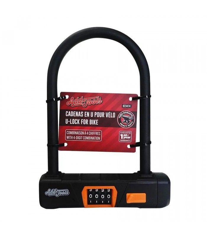 AddTools Combination U-Lock for Bicycle - 14.4 mm Diameter