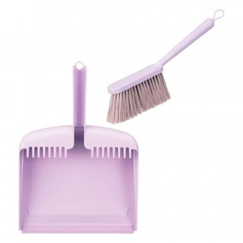 AddTools Ensemble de porte-poussière et balayette - Mauve - 2 pièces