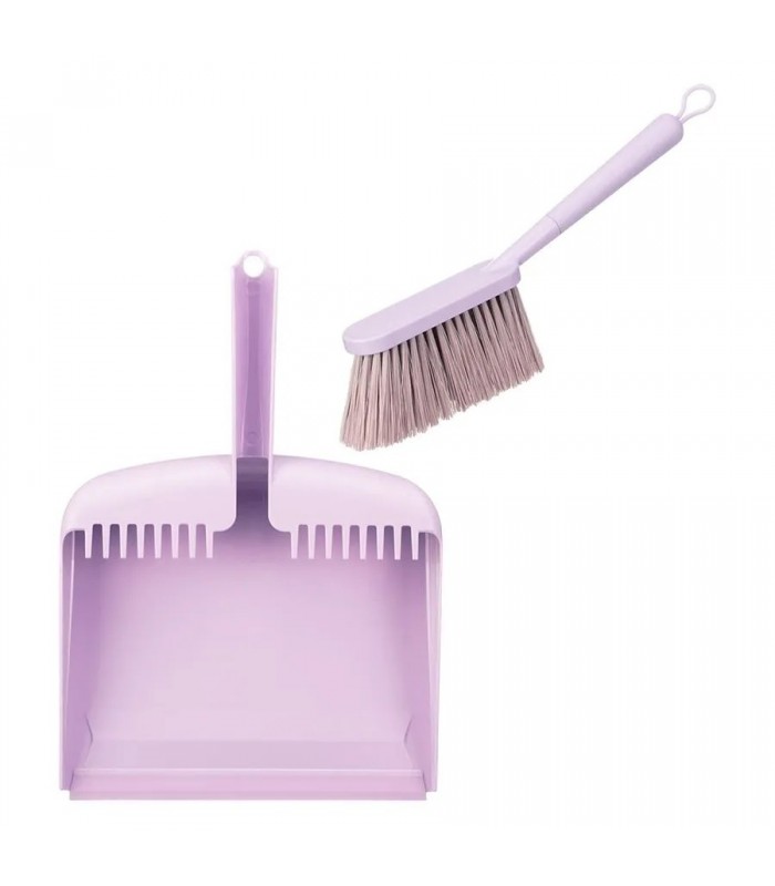 AddTools Ensemble de porte-poussière et balayette - Mauve - 2 pièces AddTools Ensemble de porte-poussière et balayette - Mauve - 2 pièces