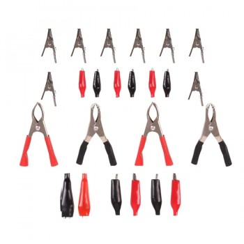 AddTools Assortiment de pinces crocodiles et pinces électriques - 24 pièces