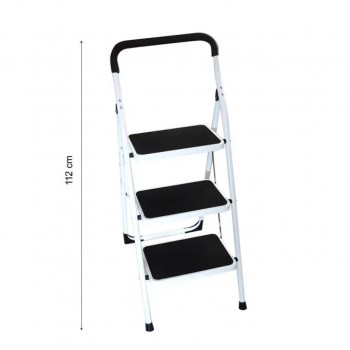AddTools Escabeau pliable à 3 marches avec poignée antidérapante