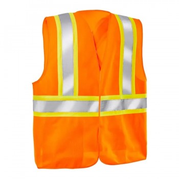 AddTools Veste de sécurité haute visibilité avec bandes réfléchissantes - Grand - Orange