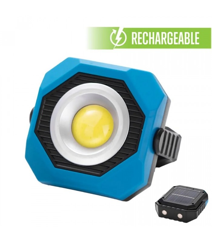 AddTools Rechargeable Solar COB LED Work Light – 500 Lumens