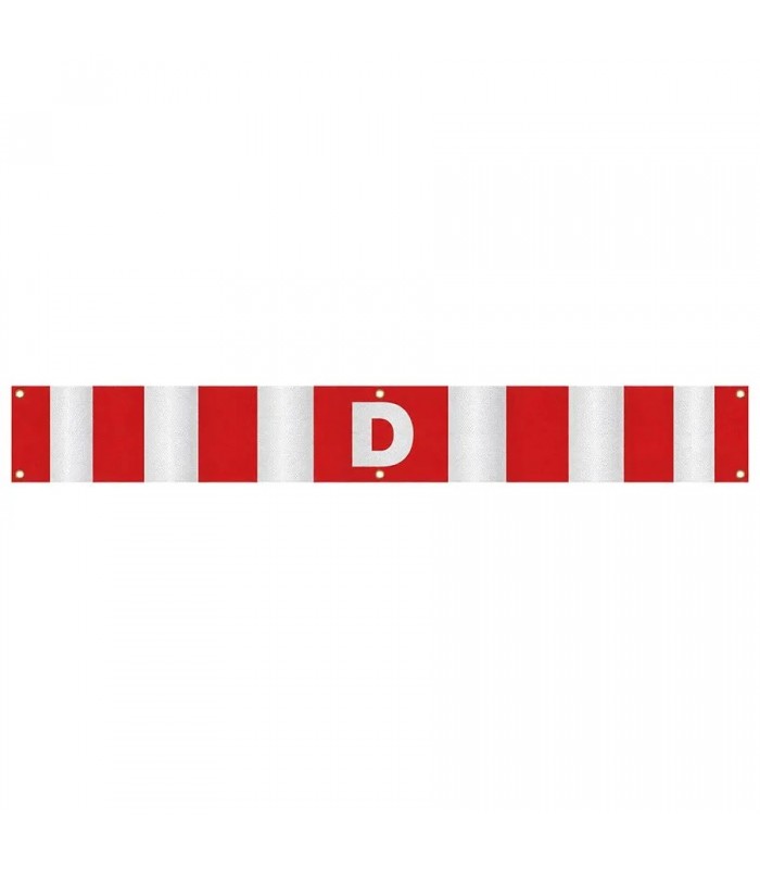 AddTools Bannière de sécurité « D » réfléchissante - 30,5 X 244 cm - 10 œillets AddTools Bannière de sécurité « D » réfléchissante - 30,5 X 244 cm - 10 œillets