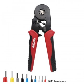 AddTools Square Crimping Tool Kit with Ferrule Terminals - 23-7 AWG - 1200 Pieces