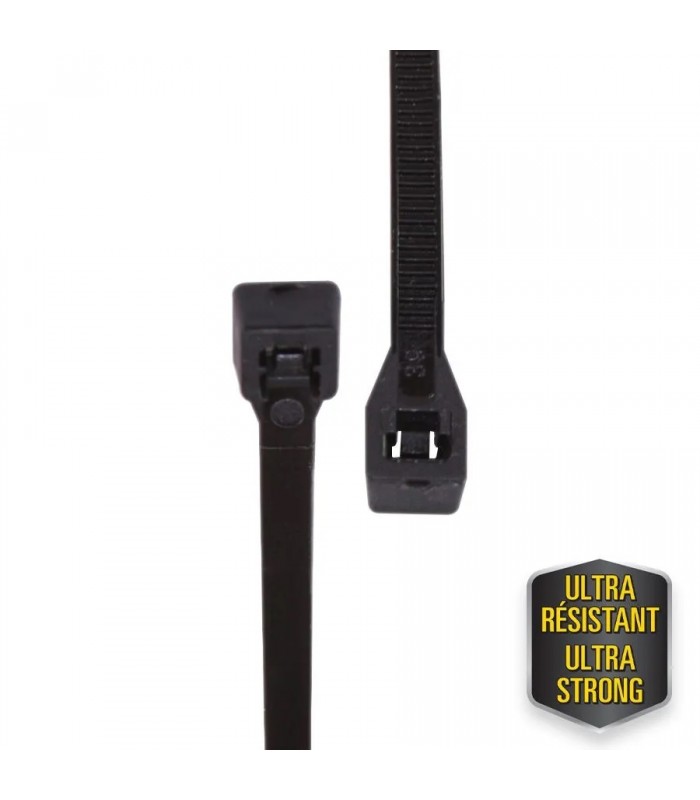 AddTools Ultra-Strong 8-Inches Cable Zip Tie - Black - Pack of 100