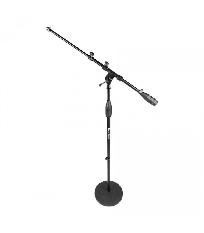 Pied de microphone ajustable avec perche et base ronde - 102 à 240 cm