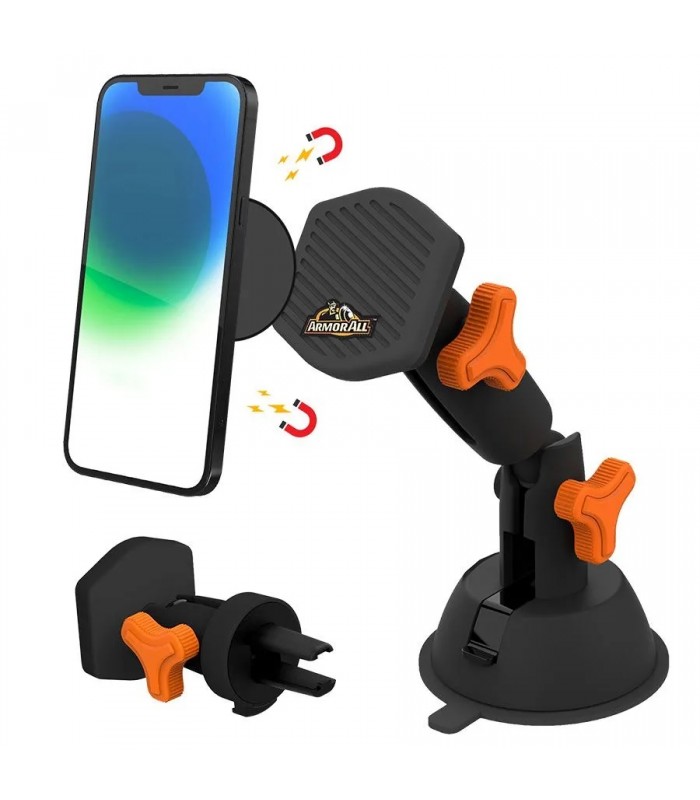 Armor All Magnetic Phone Holder for Car Dashboard and Air Vent