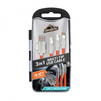 ArmorAll Câble USB robuste - 3 en 1 - 1,8 m