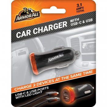 ArmorAll Charger de voiture USB-C et USB-A