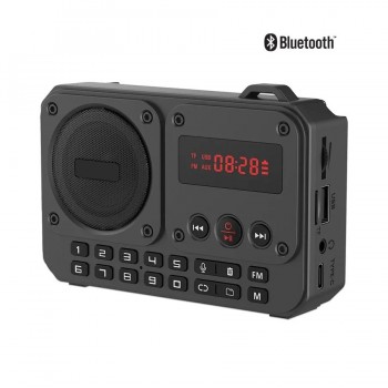 Ason Audio Multifunctional Portable Radio - FM/MP3/Bluetooth/3.5 mm - Black