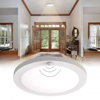 Ason Decor Lumière encastrée DEL à détecteur de mouvement de 8 po. - 15 W - 3 CTT - Blanc