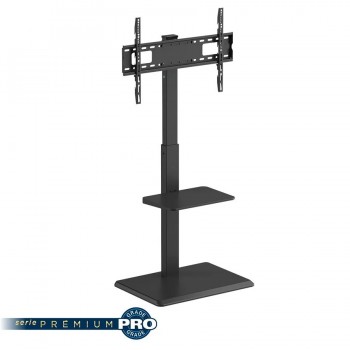 Ason Decor Support de téléviseur sur pied réglable avec tablette - 37 à 75 po - 50 kg