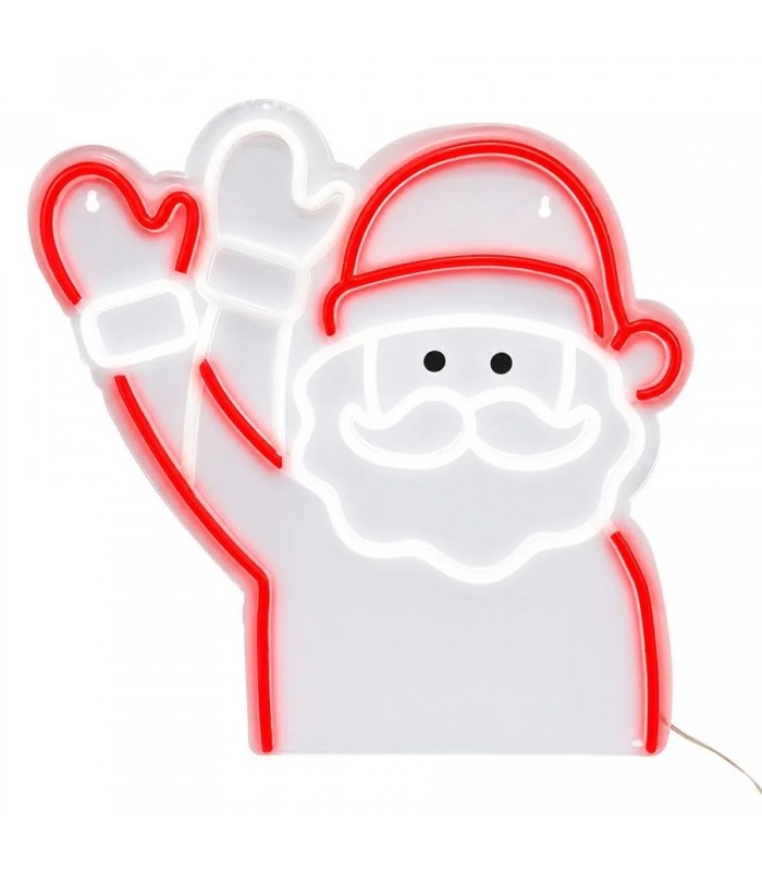 Ason Decor Enseigne lumineuse DEL animée Père Noël - 40,6 X 41,4 cm - Rouge/Blanc Ason Decor Enseigne lumineuse DEL animée Père Noël - 40,6 X 41,4 cm - Rouge/Blanc
