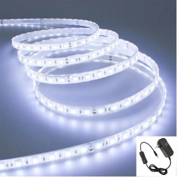 Ason Decor Bande DEL flexible avec interrupteur - 12 V - 120 DEL/m - IP20 - 6000-6500K - 1 m