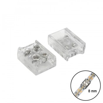 Ason Decor LED Strip to Strip Solderless Connector - 8 mm - 2-Pack