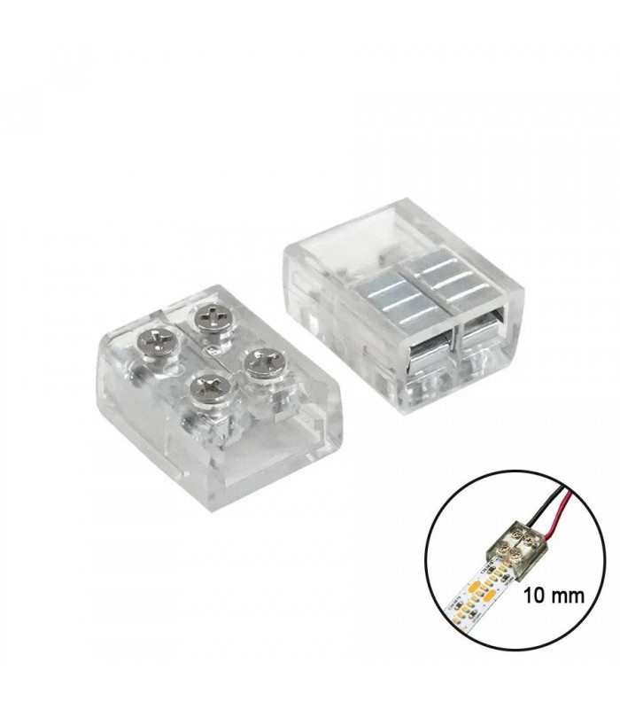 Ason Decor LED Strip to Wire Solderless Connector - 10 mm - 2-Pack