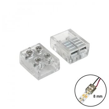 Ason Decor Connecteur de jonction sans soudure pour bande DEL et 2 fils - 8 mm - Paquet de 2