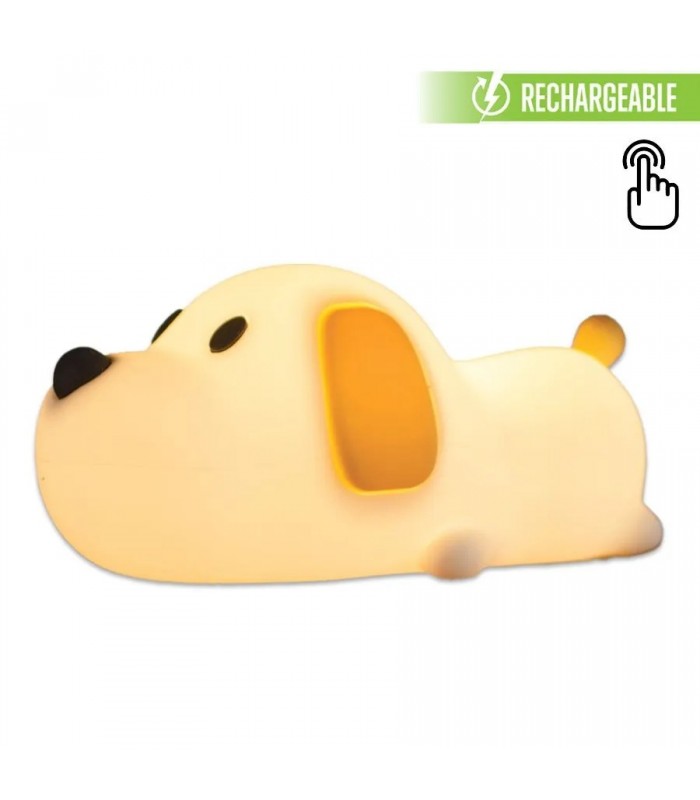 Ason Decor Rechargeable Touch Night Light - Lying Dog - 9 RGB Modes
