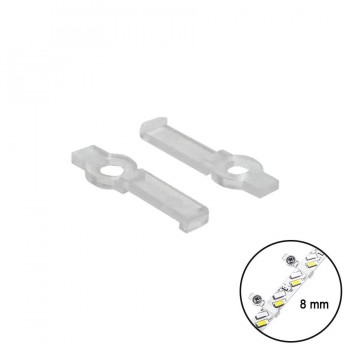 Ason Decor Attache de montage à une vis pour bande DEL - 8 mm - Paquet de 10