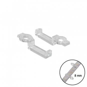 Ason Decor Single Screw Mounting Clip for Waterproof LED Strip - 8 mm - 10-Pack
