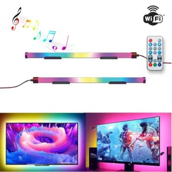 Ason Decor Rétroéclairage DEL intelligent qui synchronise à la musique avec télécommande pour moniteur - USB