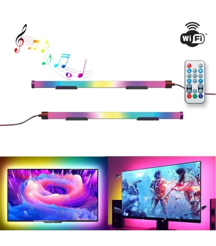 Ason Decor Smart LED Backlight that Syncs to Music with Remote Control for Monitor - USB