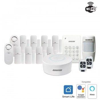 Ason Protec Smart Wireless Whole Home Alarm System - 15 Piece