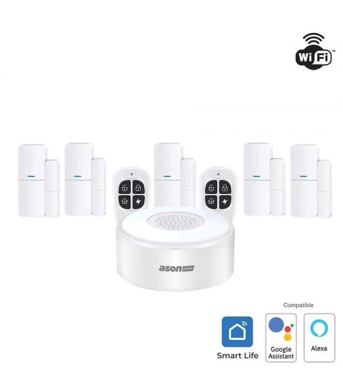 Ason Protec Smart Wireless Whole Home Alarm System - 8 Piece