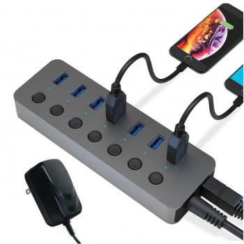 Ason Tech 7-Port USB 3.0 Hub with Power Supply