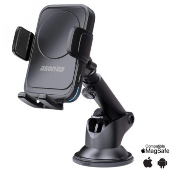 Ason Tech Support de téléphone avec chargeur Qi pour tableau de bord - 15 W