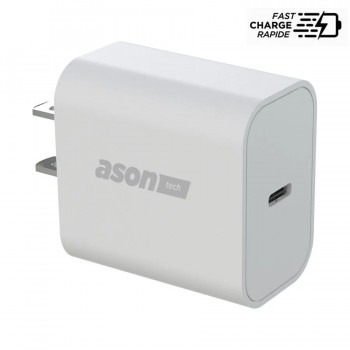 Ason Tech USB-C Fast Charge Wall Charger - 20W PD - 5V - 3A - White