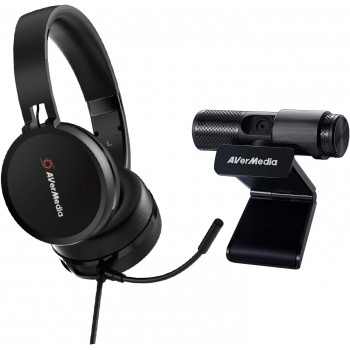 AVERMEDIA BO317 Kit de vidéoconférence Webcam 1080p avec Casque d'écoute